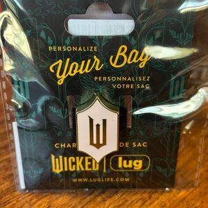 New in package Lug Wicked Bag Charm PINK GOLD